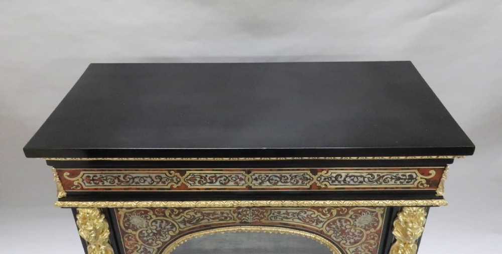 Pair of English Victorian Boulle Side Cabinets View VI