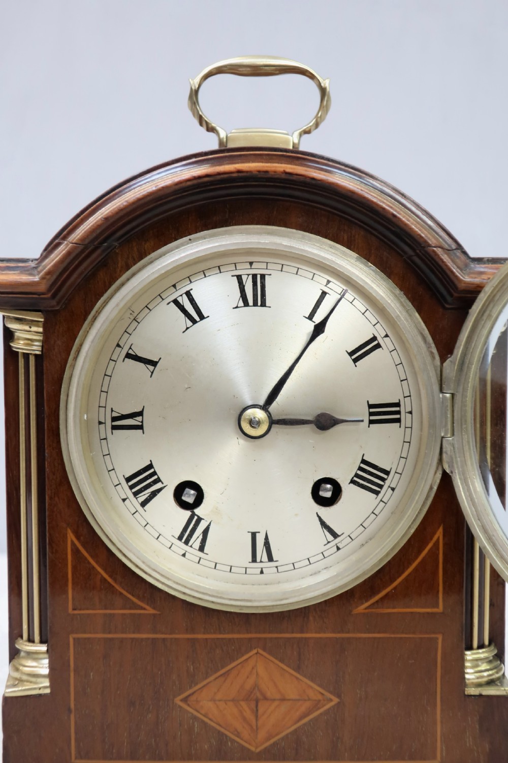 English Edwardian Mahogany Mantel Clock by Astral View III