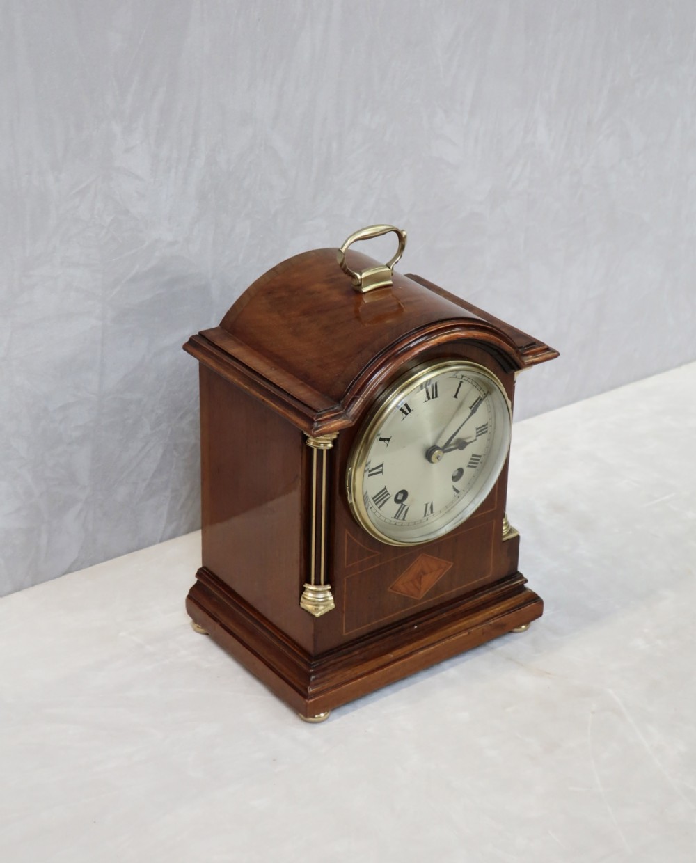 English Edwardian Mahogany Mantel Clock by Astral View V