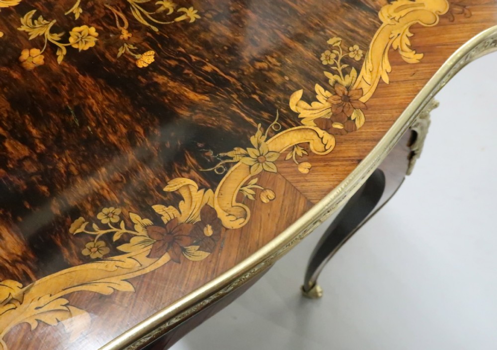 Victorian Marquetry Occasional Table Attributed to Holland & Sons View V
