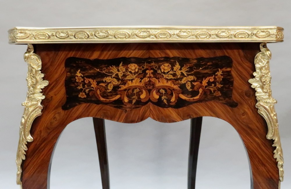Victorian Marquetry Occasional Table Attributed to Holland & Sons View VIII