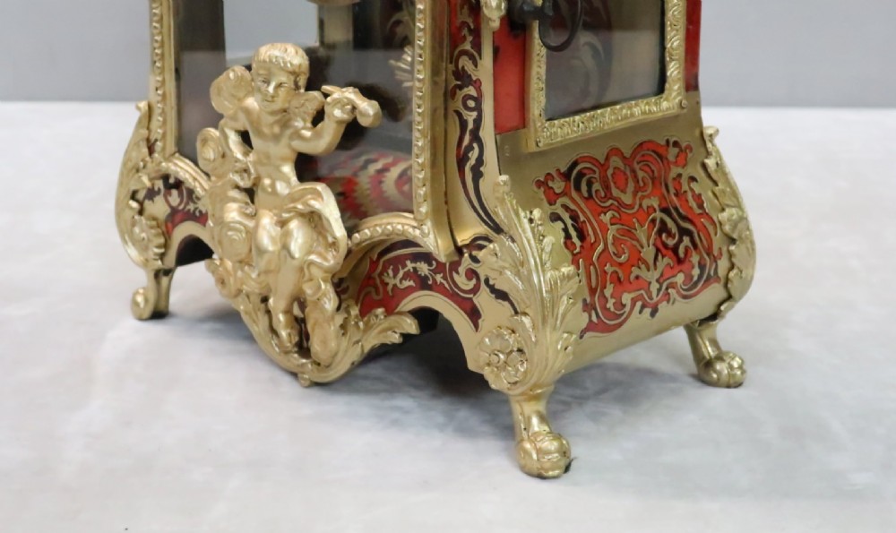 French Louis XIV Style Boulle Mantel Clock by Charles Hour View IV