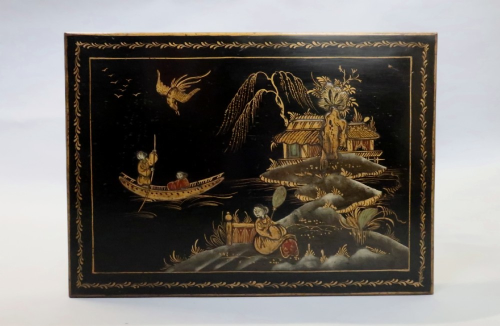 Edwardian Japanned Chinoiserie Nest of Three Tables View IV