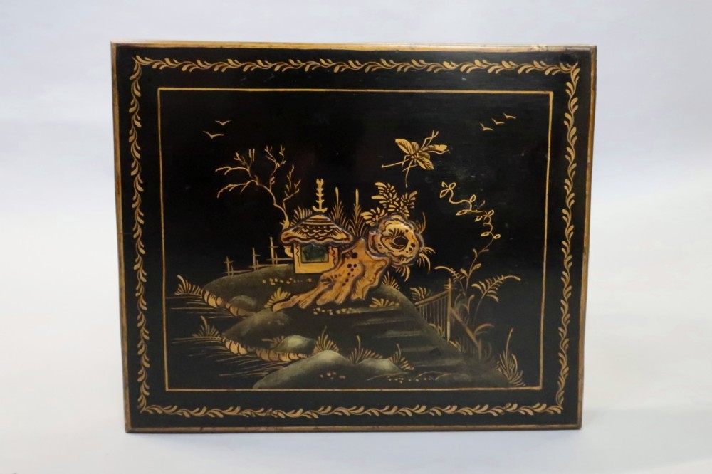 Edwardian Japanned Chinoiserie Nest of Three Tables View VI