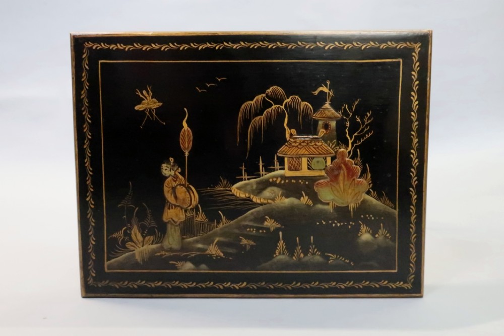 Edwardian Japanned Chinoiserie Nest of Three Tables View VII