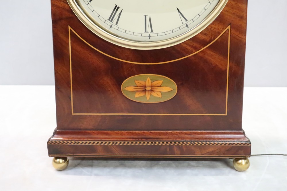 English Regency Mahogany Table Clock by George Yonge View V
