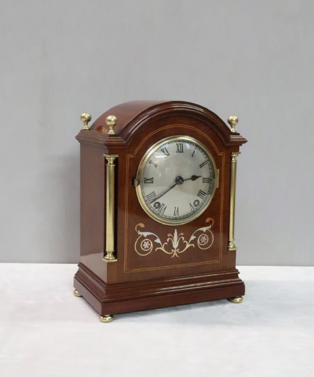 German Mahogany Mantel Clock by Winterhalder and Hofmeier