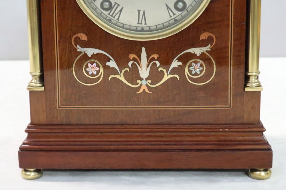 German Mahogany Mantel Clock by Winterhalder and Hofmeier View IV