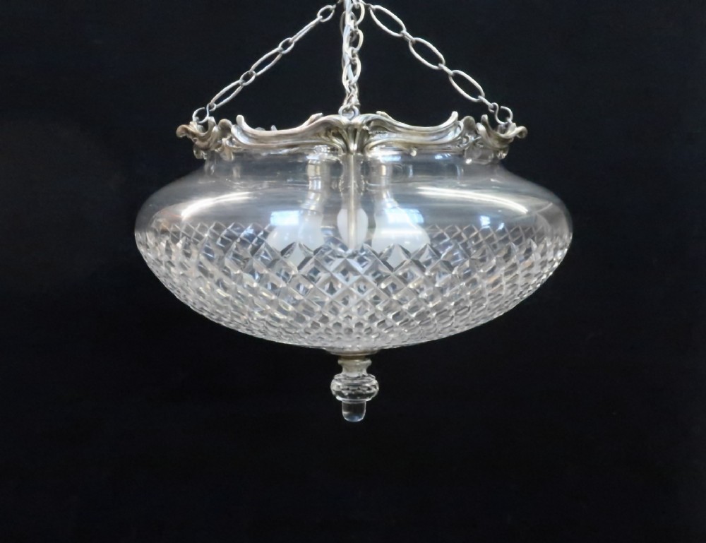 Art Nouveau Crystal Glass Ceiling Pendant Light