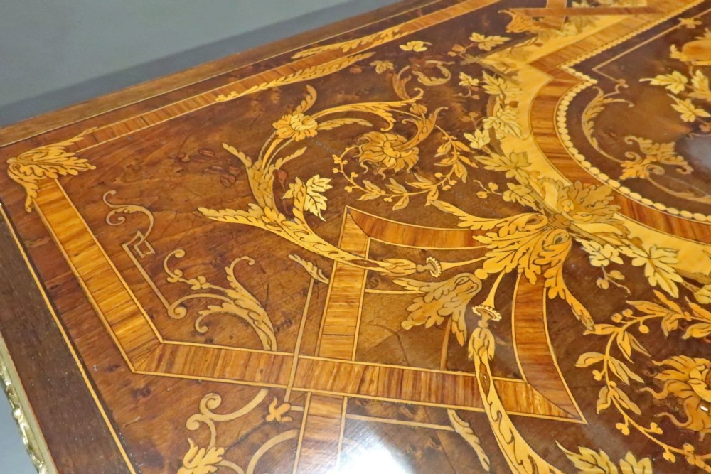 French Louis XVI Style Marquetry Card Occasional Table View III