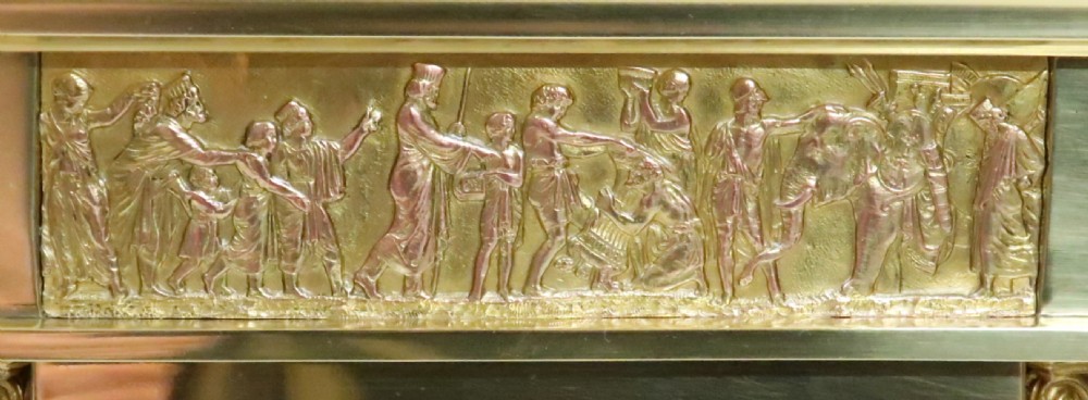 French Belle Epoque Brass Mantel Clock View III