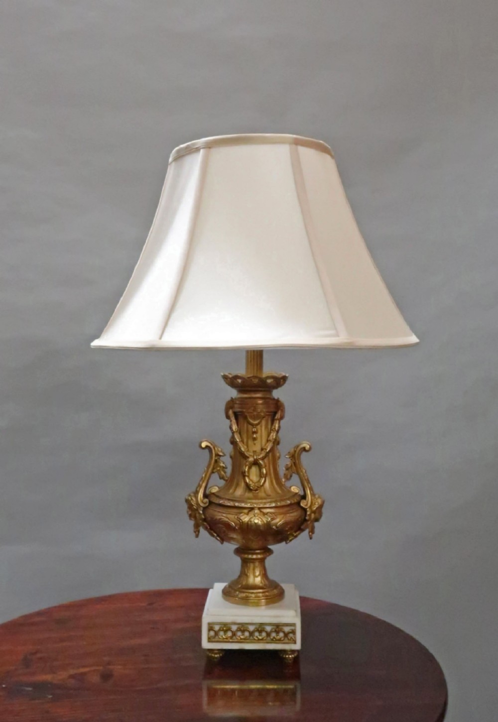 French Louis XV Style Gilt and Marble Table Lamp
