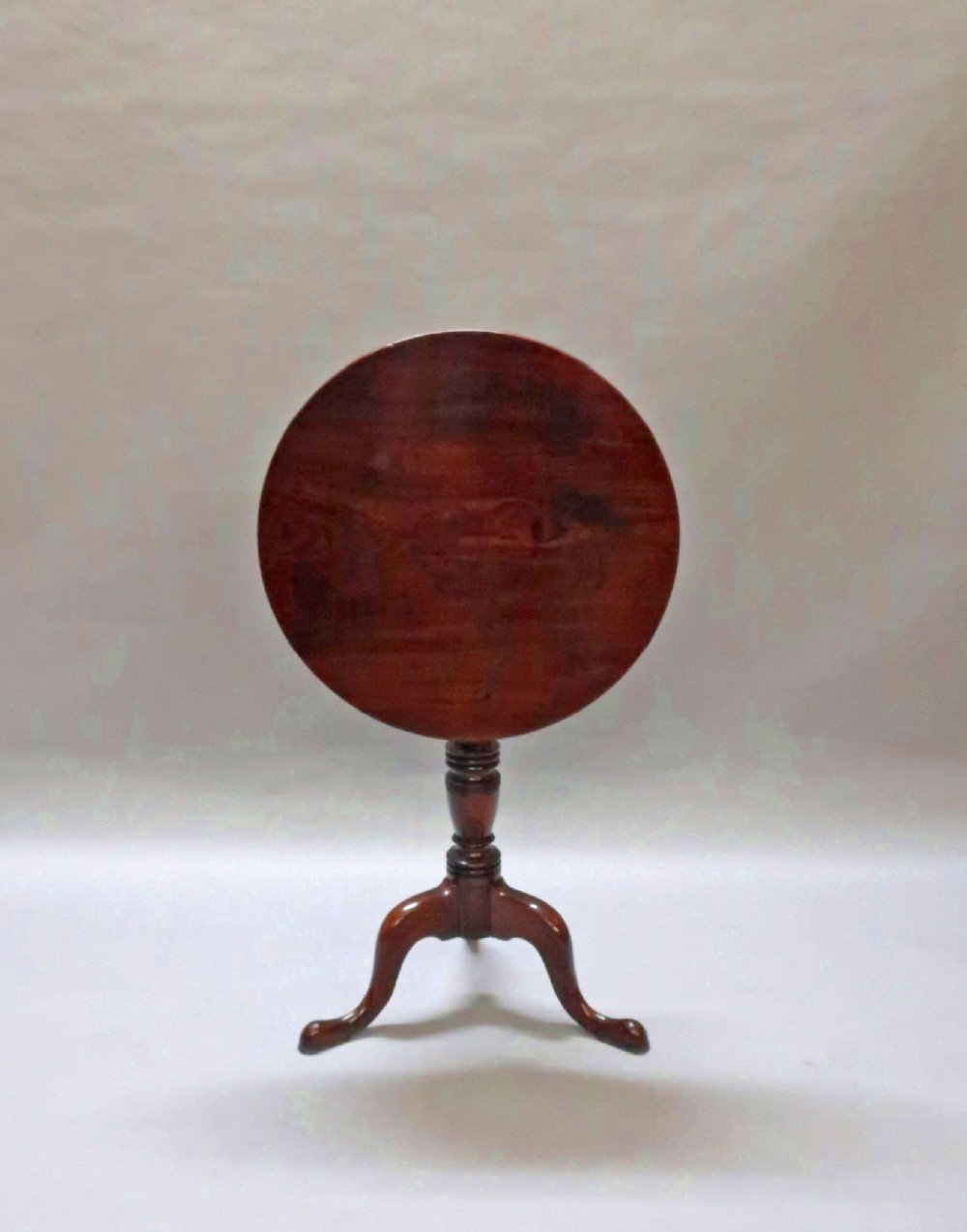 Georgian Figured Mahogany Tilt Top Tripod Table