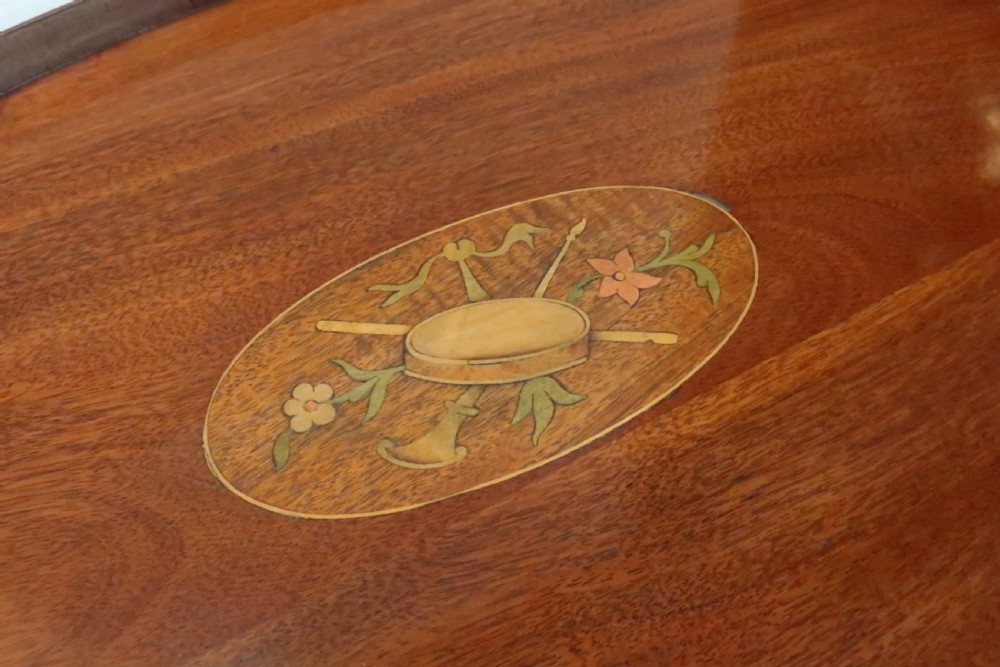 Victorian Mahogany Oval Shaped Serving Tray View III