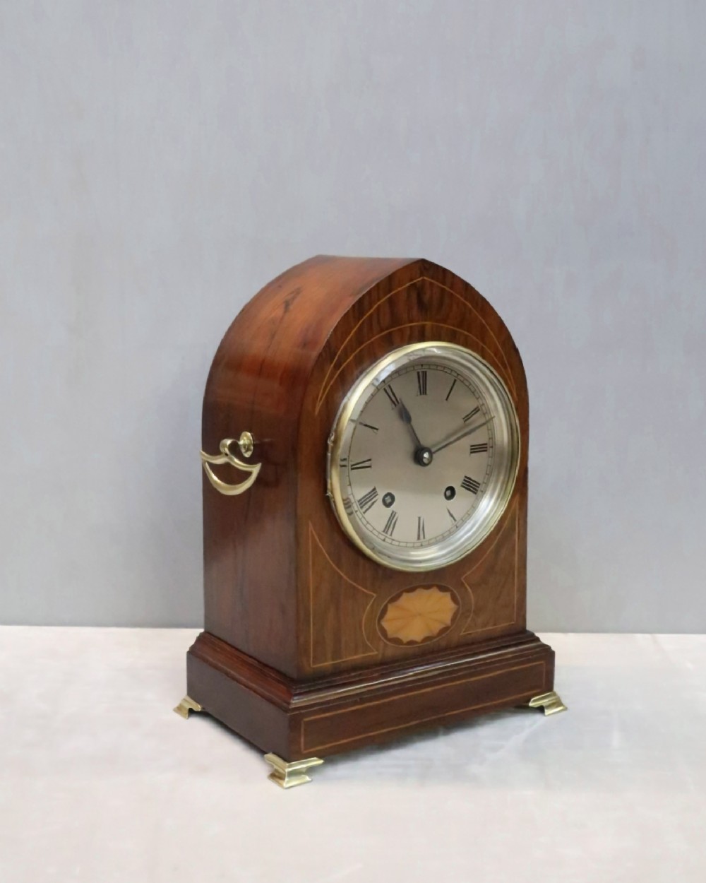 German Rosewood Mantel Clock by Lenzkirch