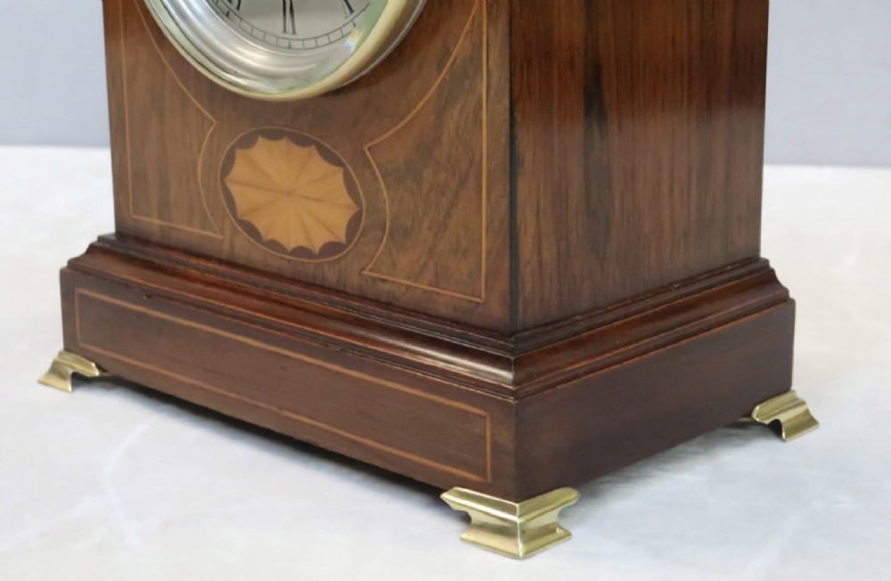 German Rosewood Mantel Clock by Lenzkirch View IV