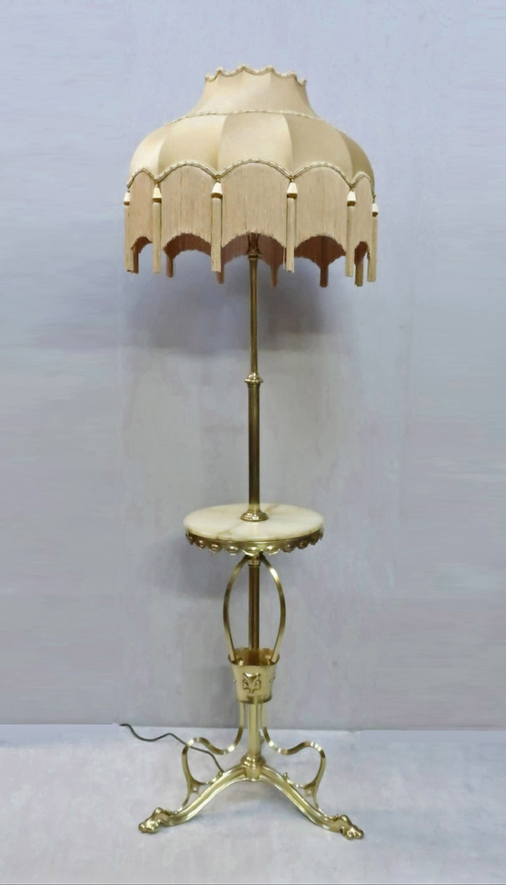 Art Nouveau Brass Floor Lamp