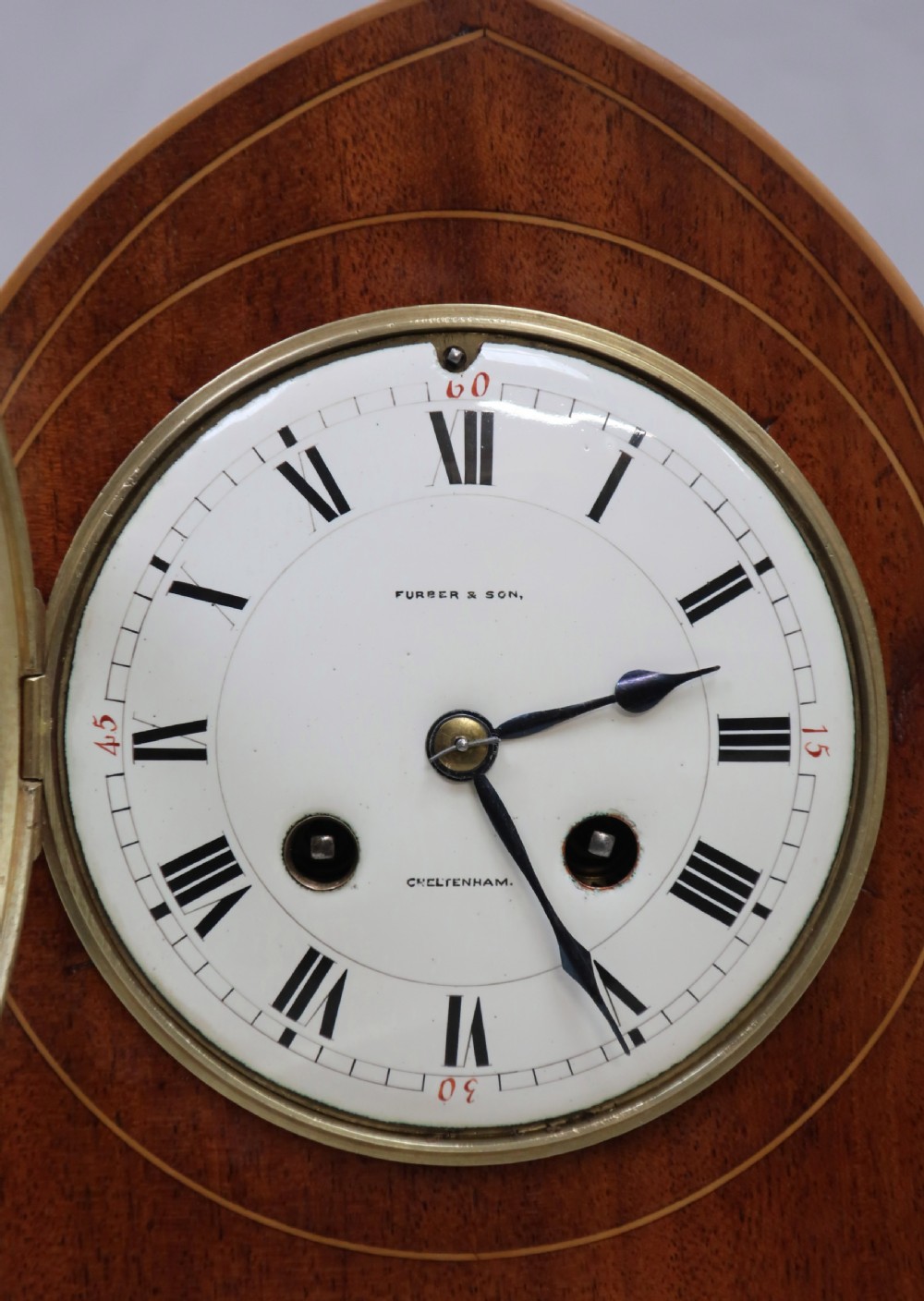 French Belle Epoque Mahogany Mantel Clock View III