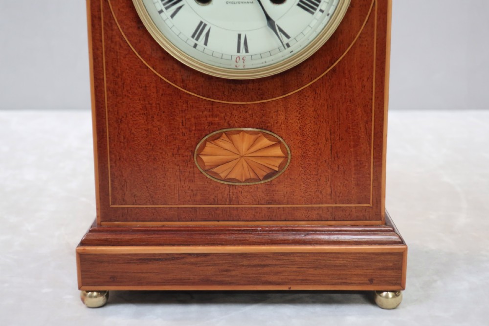 French Belle Epoque Mahogany Mantel Clock View IV