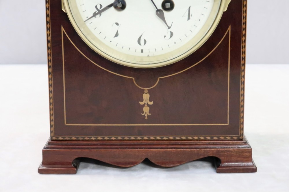 French Belle Epoque Mahogany Mantel Clock View IV