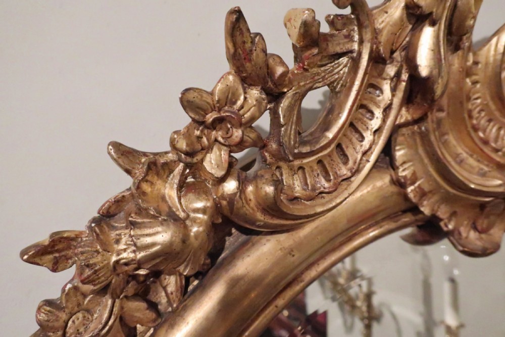 Victorian Giltwood Oval Wall Mirror View IV