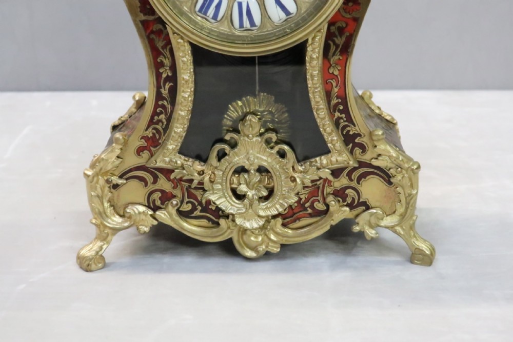 FRENCH LOUIS XV STYLE BOULLE MANTEL CLOCK View V