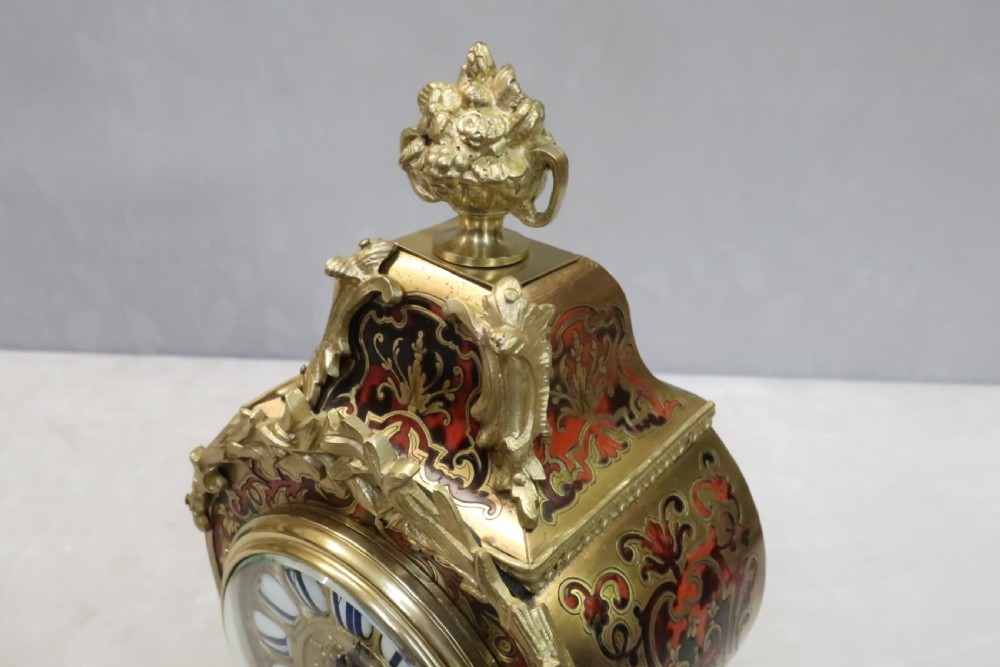 FRENCH LOUIS XV STYLE BOULLE MANTEL CLOCK View VI