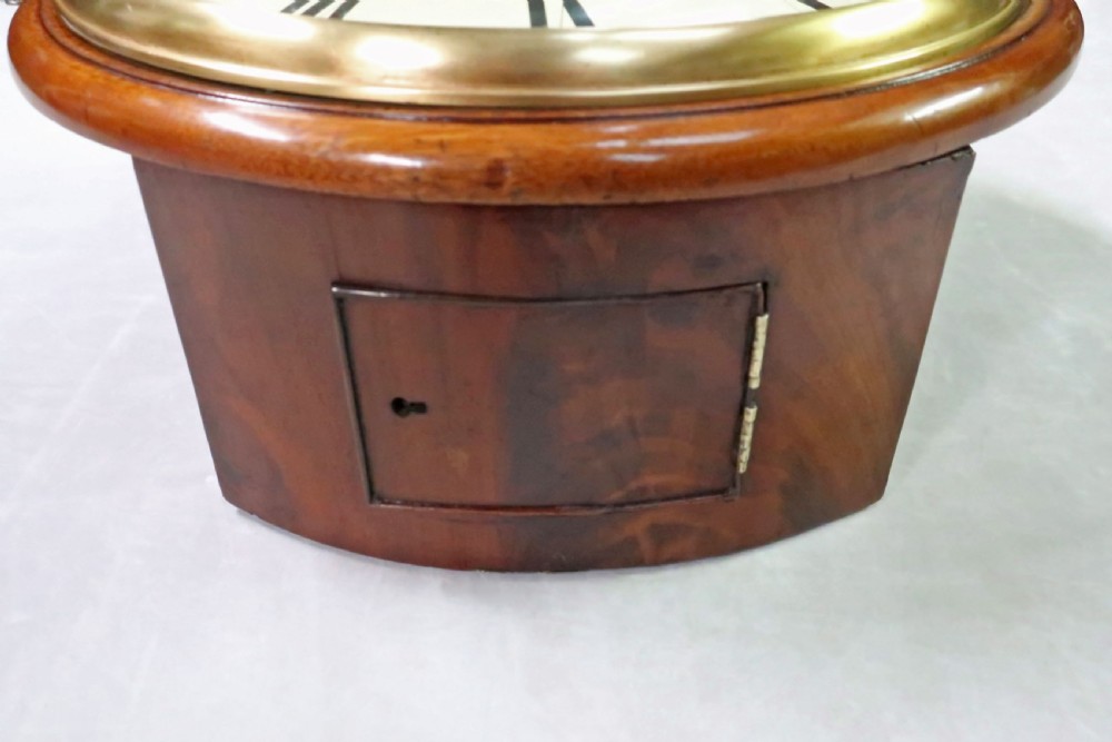 GEORGE III MAHOGANY DIAL WALL CLOCK SIGNED BOFFI View IV
