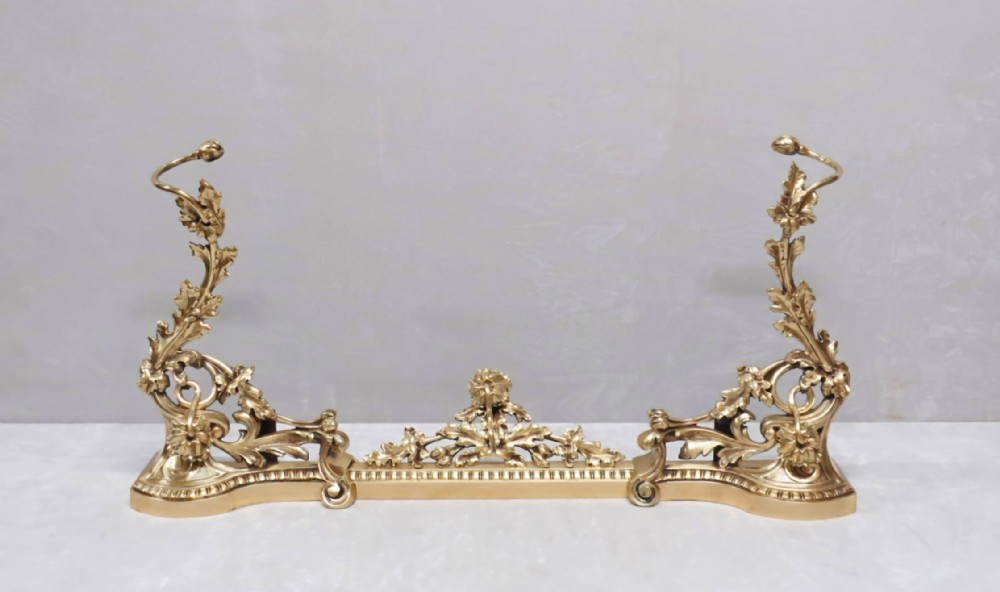 FRENCH BRASS GILT FENDER