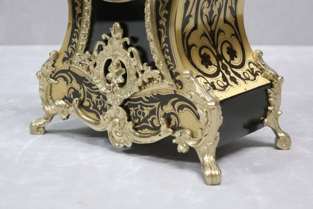 FRENCH LOUIS XV STYLE BOULLE MANTEL CLOCK View IV