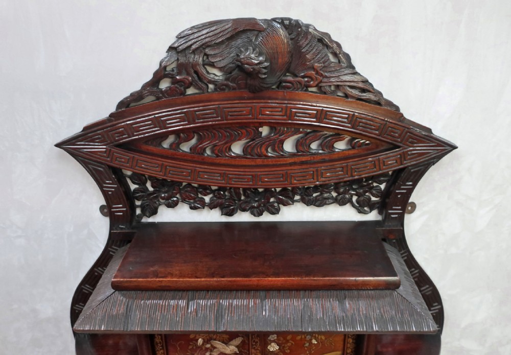 JAPANESE MEIJI PERIOD SHIBAYAMA HANGING DISPLAY CABINET View XI