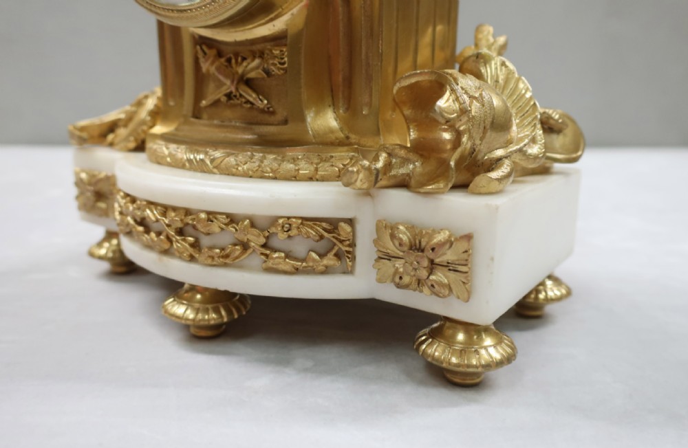 FRENCH LOUIS XIV STYLE BRONZE GILT MANTEL CLOCK BY CHARLES HOUR View IV
