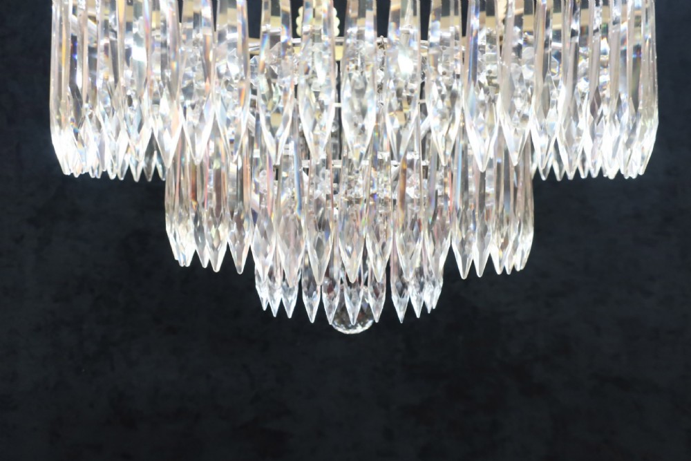 EDWARDIAN EMPIRE STYLE CRYSTAL GLASS  CHANDELIER BY OSLER View V