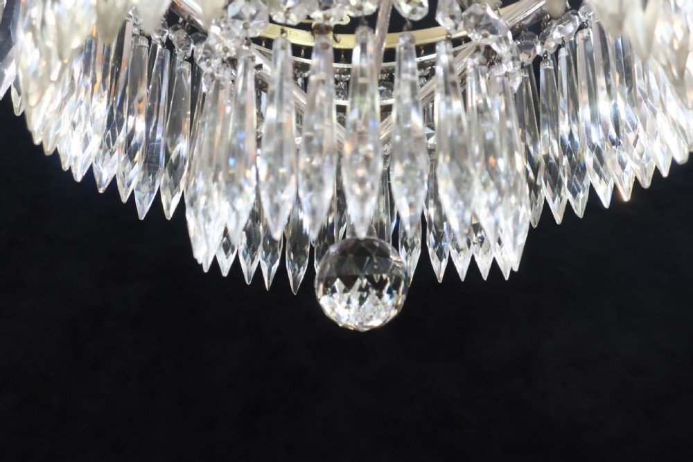 EDWARDIAN EMPIRE STYLE CRYSTAL GLASS  CHANDELIER BY OSLER View VI
