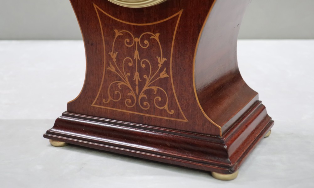 French Art Nouveau Mahogany Mantel Clock by Samuel Marti View III