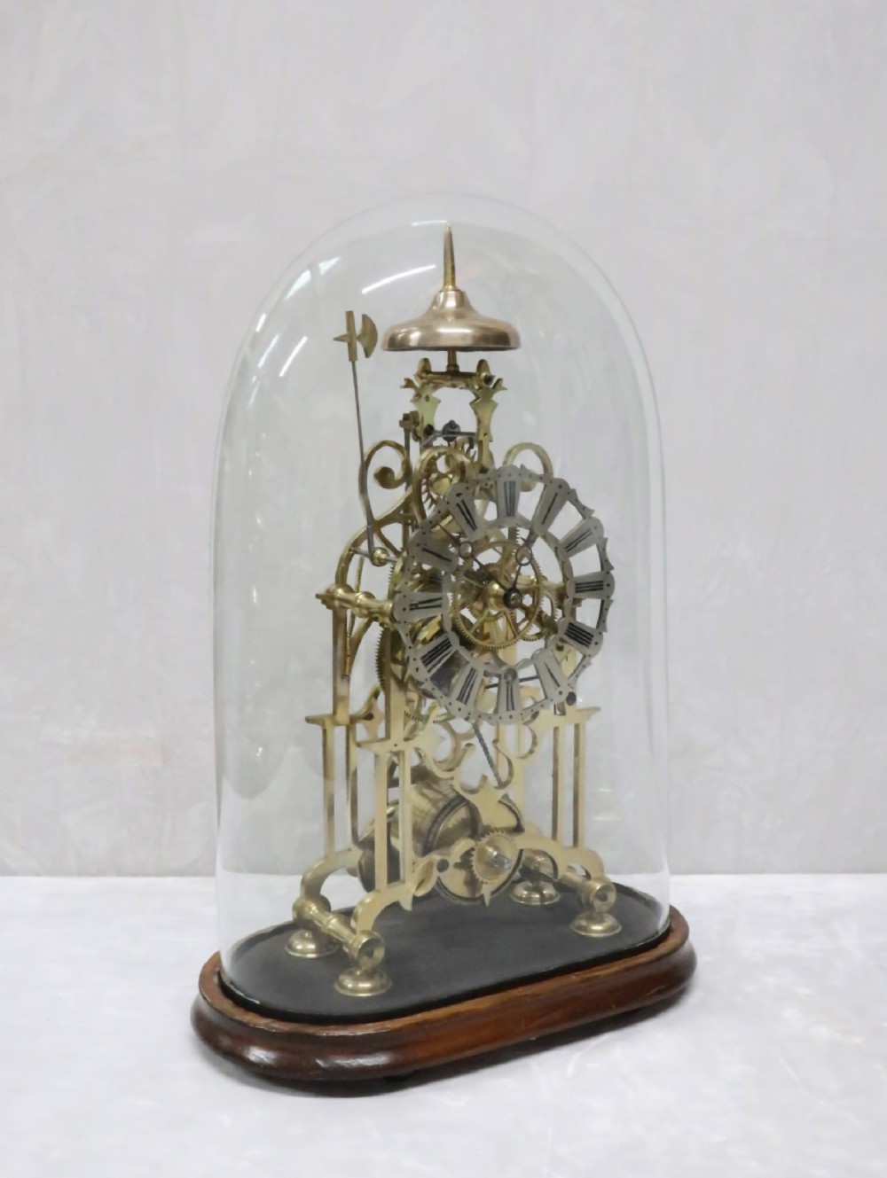 VICTORIAN ANTIQUE SKELETON CLOCK 
