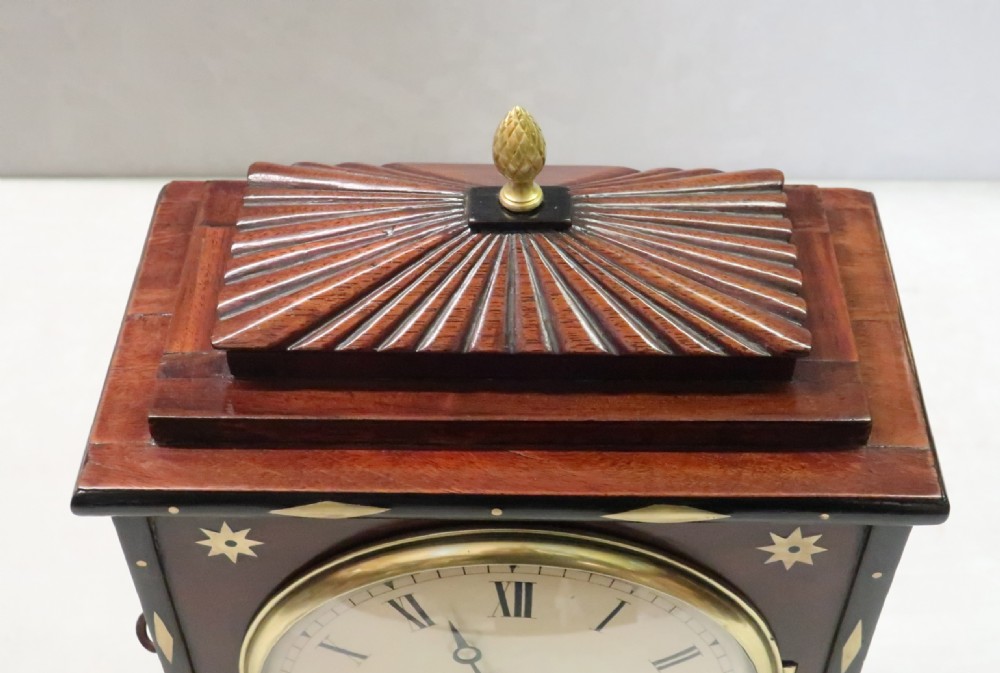GEORGIAN MAHOGANY TIMEPIECE BRACKET CLOCK View V