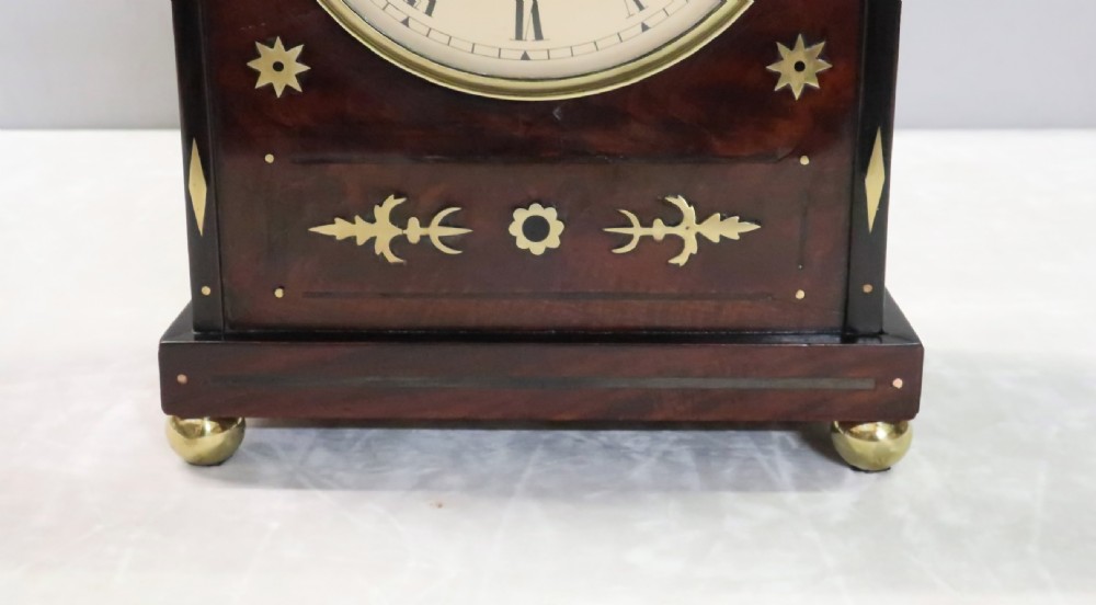 GEORGIAN MAHOGANY TIMEPIECE BRACKET CLOCK View VI