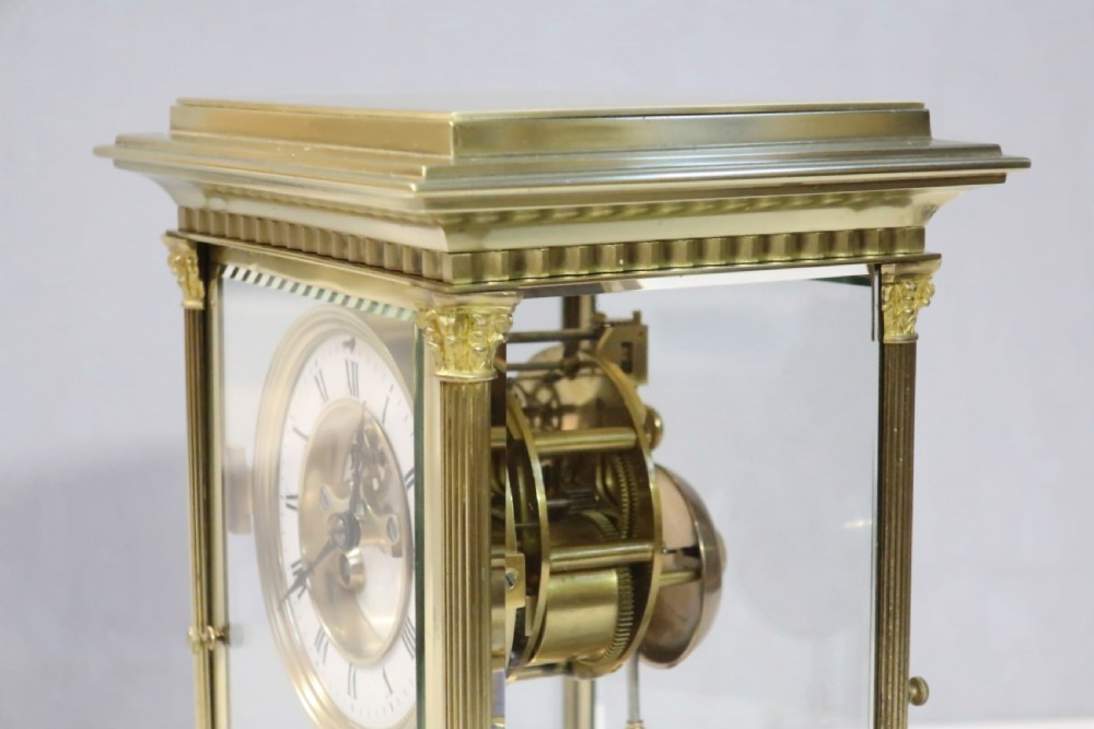FRENCH FOUR GLASS MANTEL CLOCK BY SAMUEL MARTI View VI