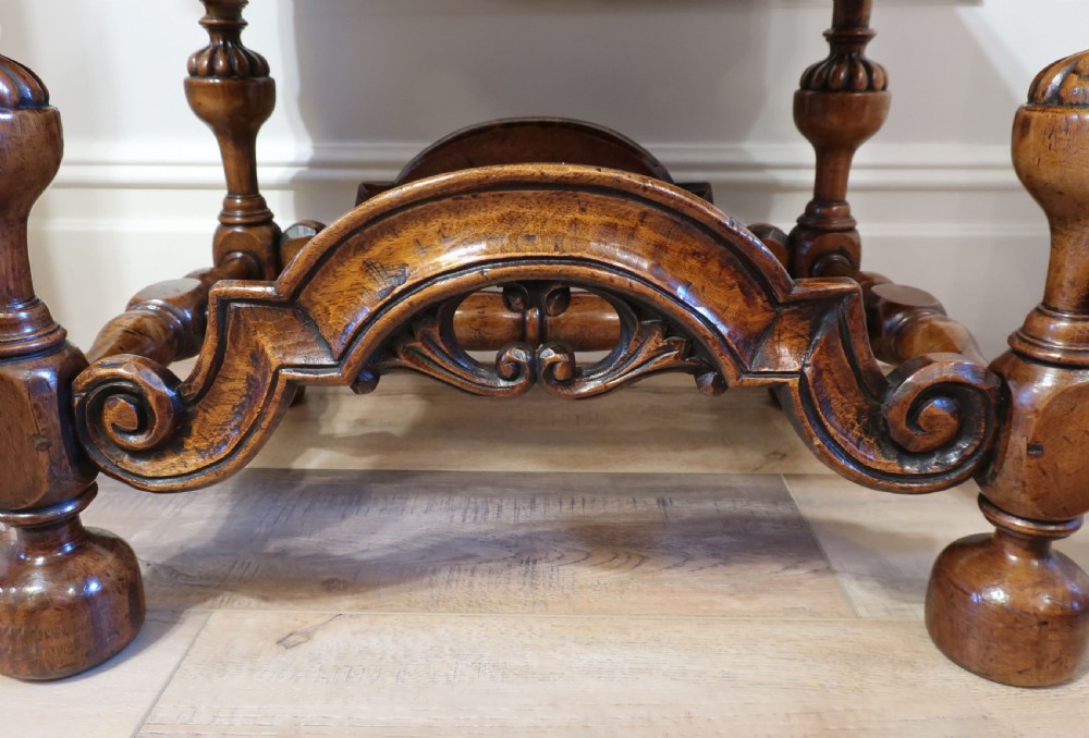 Victorian Walnut Queen Anne Style Stool View IV