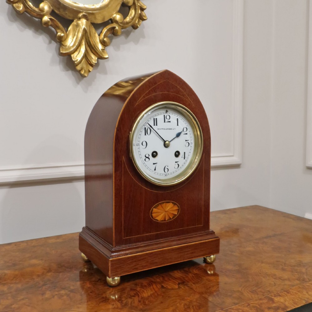 French Mahogany Mantel Clock by Couaillet