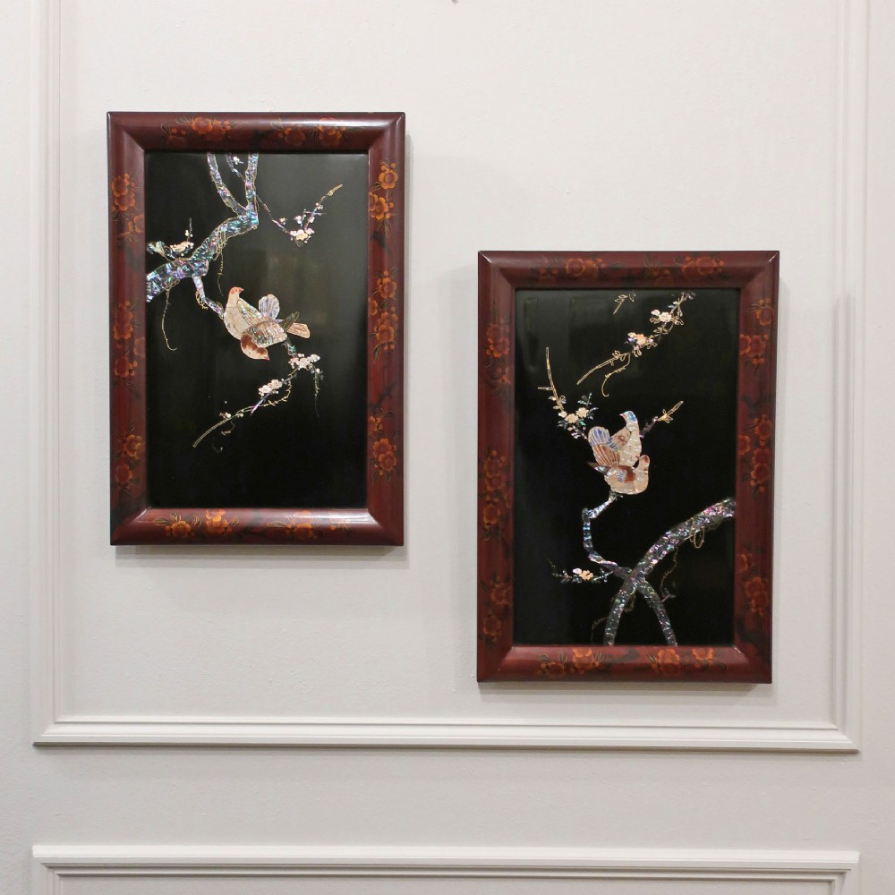 Pair of Japanese Meiji Period Shibayama Pictures