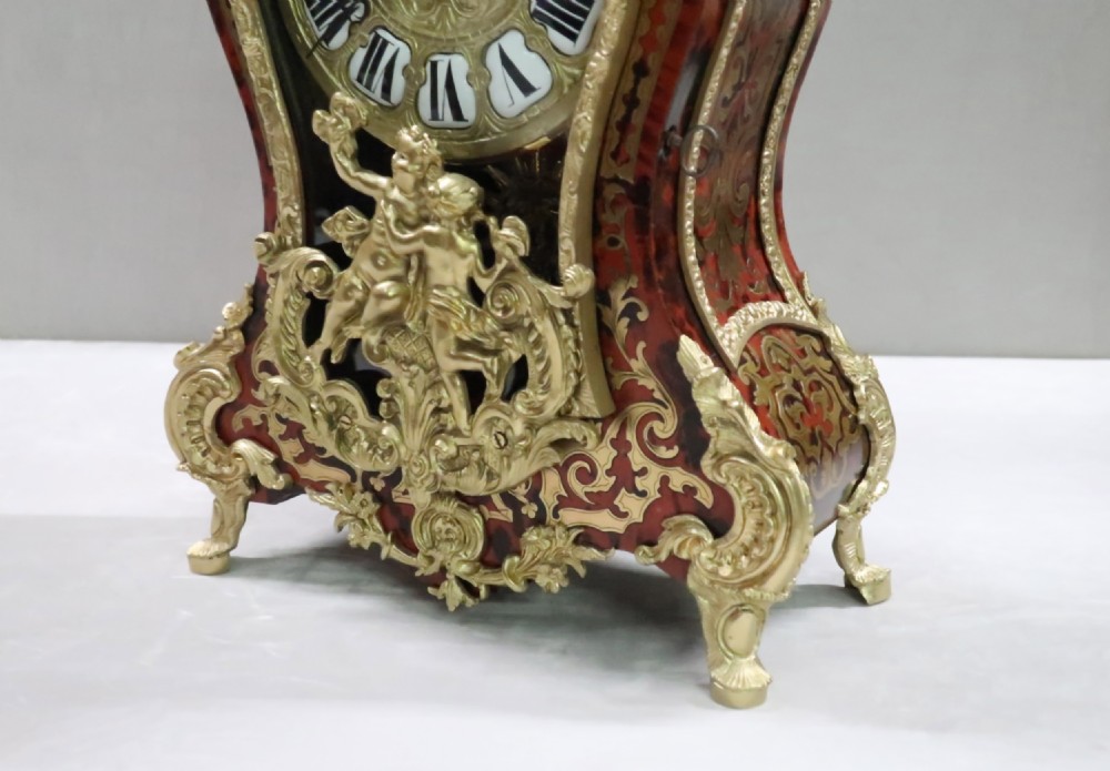French Boulle Louis XV Style Mantel Clock View IV