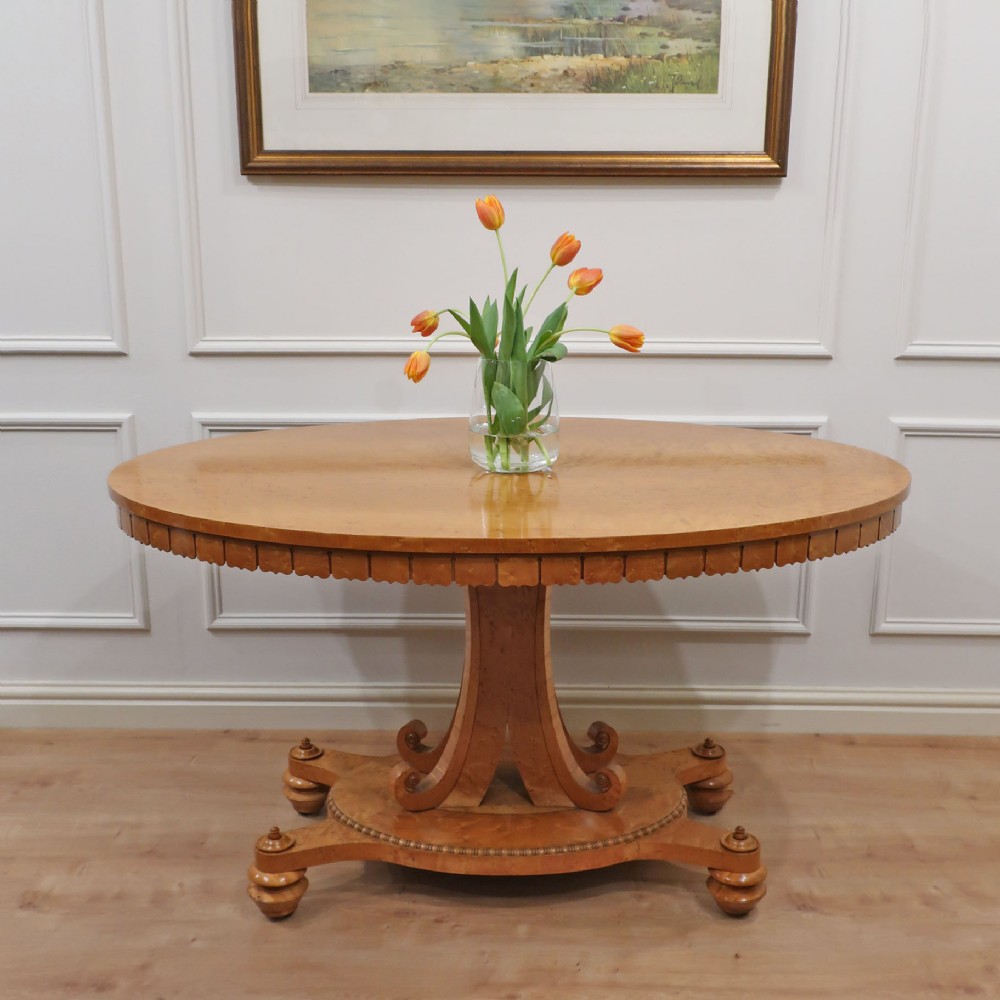 Regency Birds Eye Maple Centre Table Attributed to Gillows