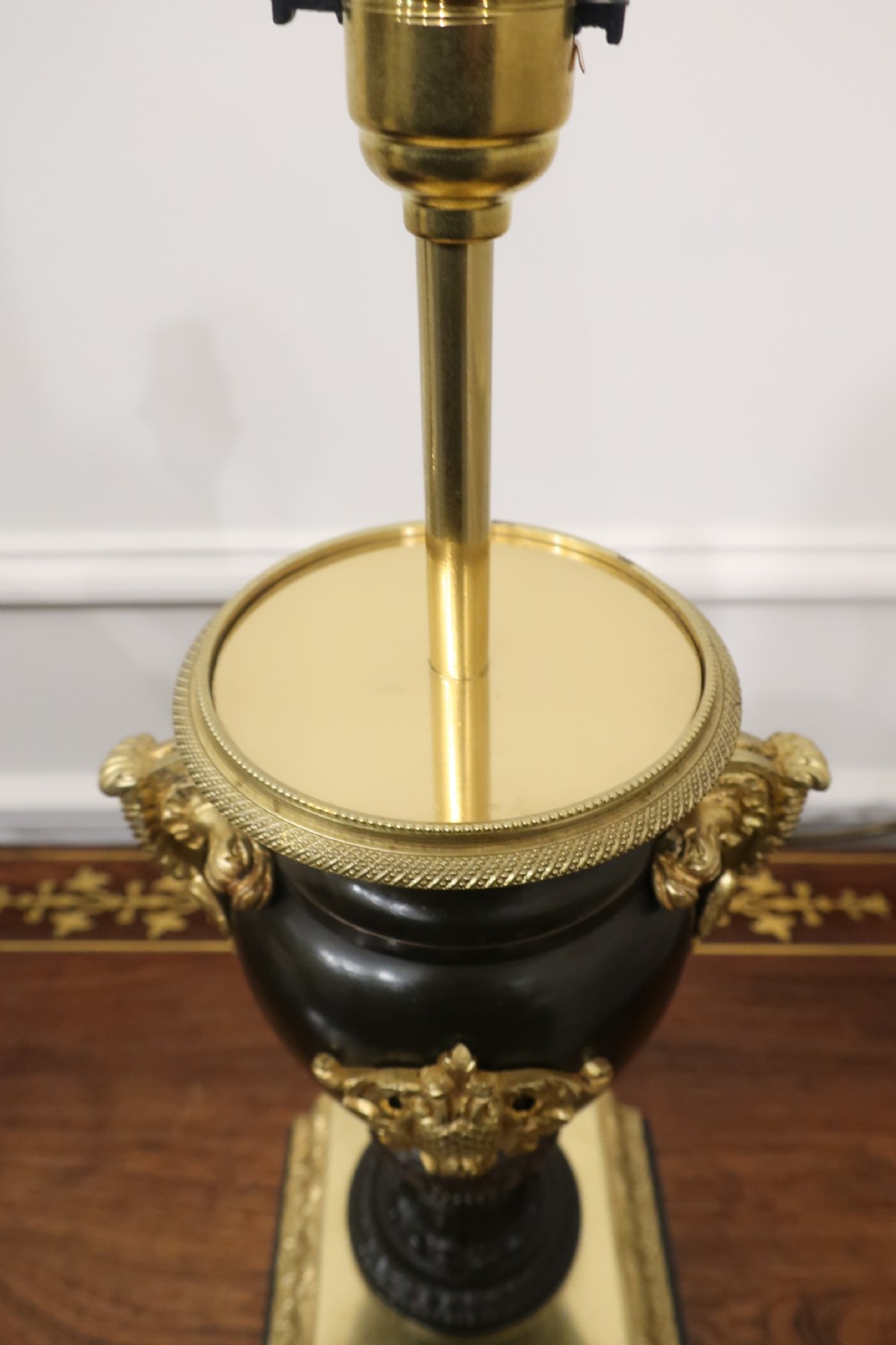 Pair of French Bronze & Gilt Table Lamps View X