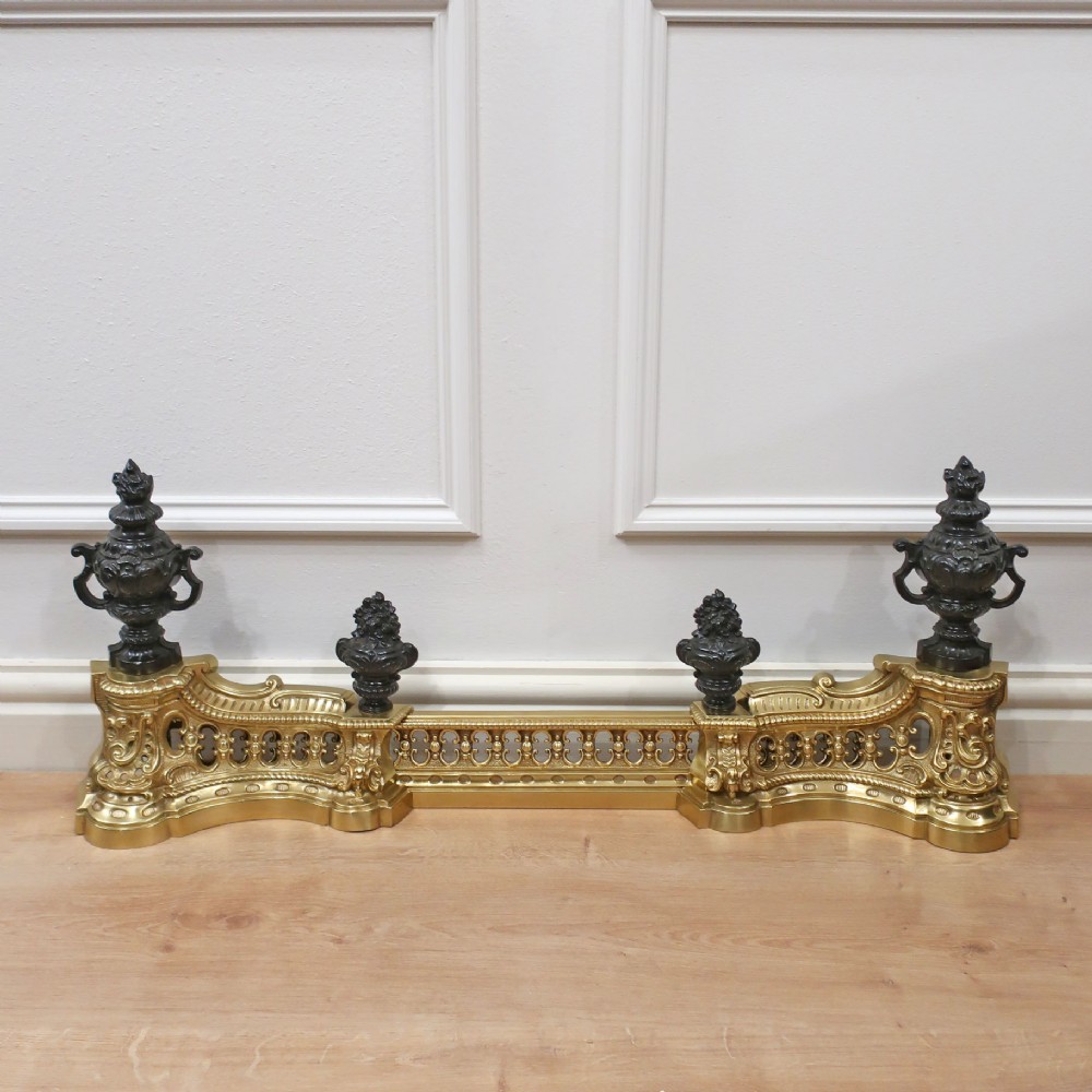 French Louis XVI Style Bronze & Gilt Fender by Casier