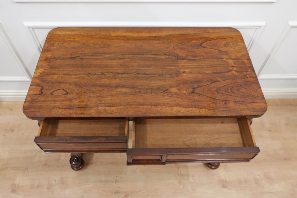 Late Georgian Rosewood Writing Table View III