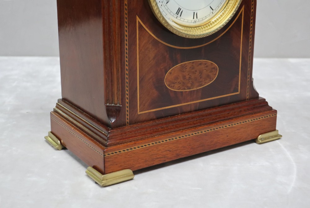 French Belle Epoque Mahogany Mantel Clock View IV