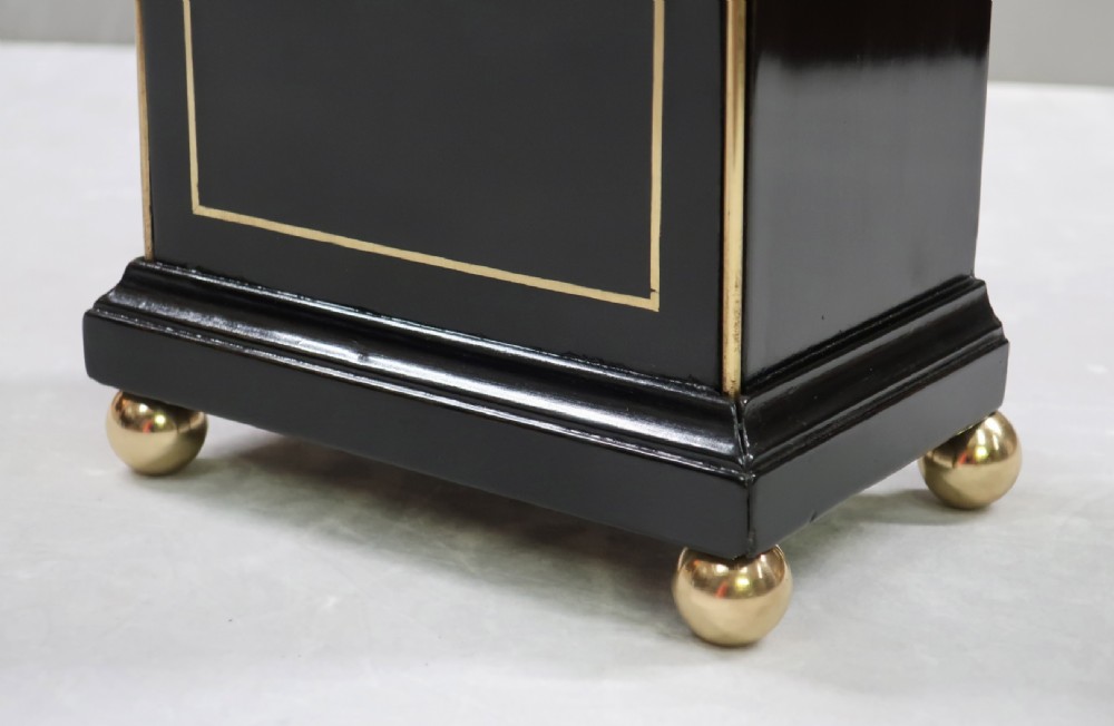 Regency Ebonised Single Fusee Timepiece Mantel Clock View IV