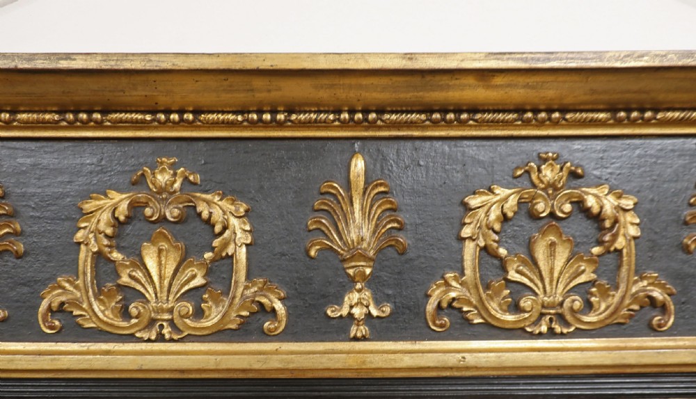 Regency Giltwood and Ebonised Overmantel Wall Mirror View VI